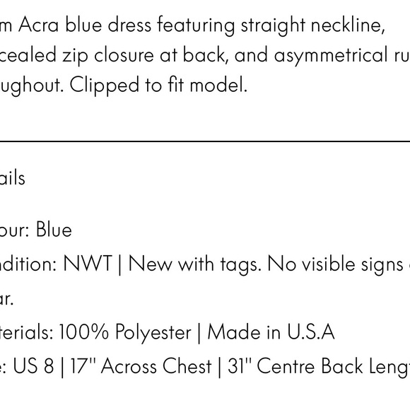 Reem Acra NWT sz 8 ruffle dress - Picture 6 of 6